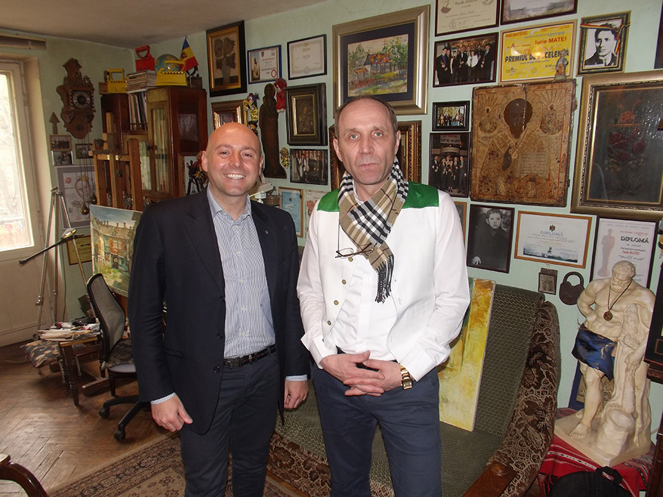 Il presidente di PT Group Salute Paolo Trotta incontra Iurie Matei, “Pittore a 5 stelle”