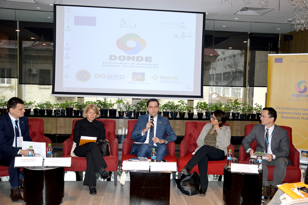 Capacitățile antreprenoriale ale diasporei din Republica Moldova, discutate la conferința finală a proiectului D.O.M.D.E. Capacitățile antreprenoriale ale diasporei din Republica Moldova, discutate la conferința finală a proiectului D.O.M.D.E.