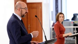 Charles Michel e Maia Sandu a Chisinau